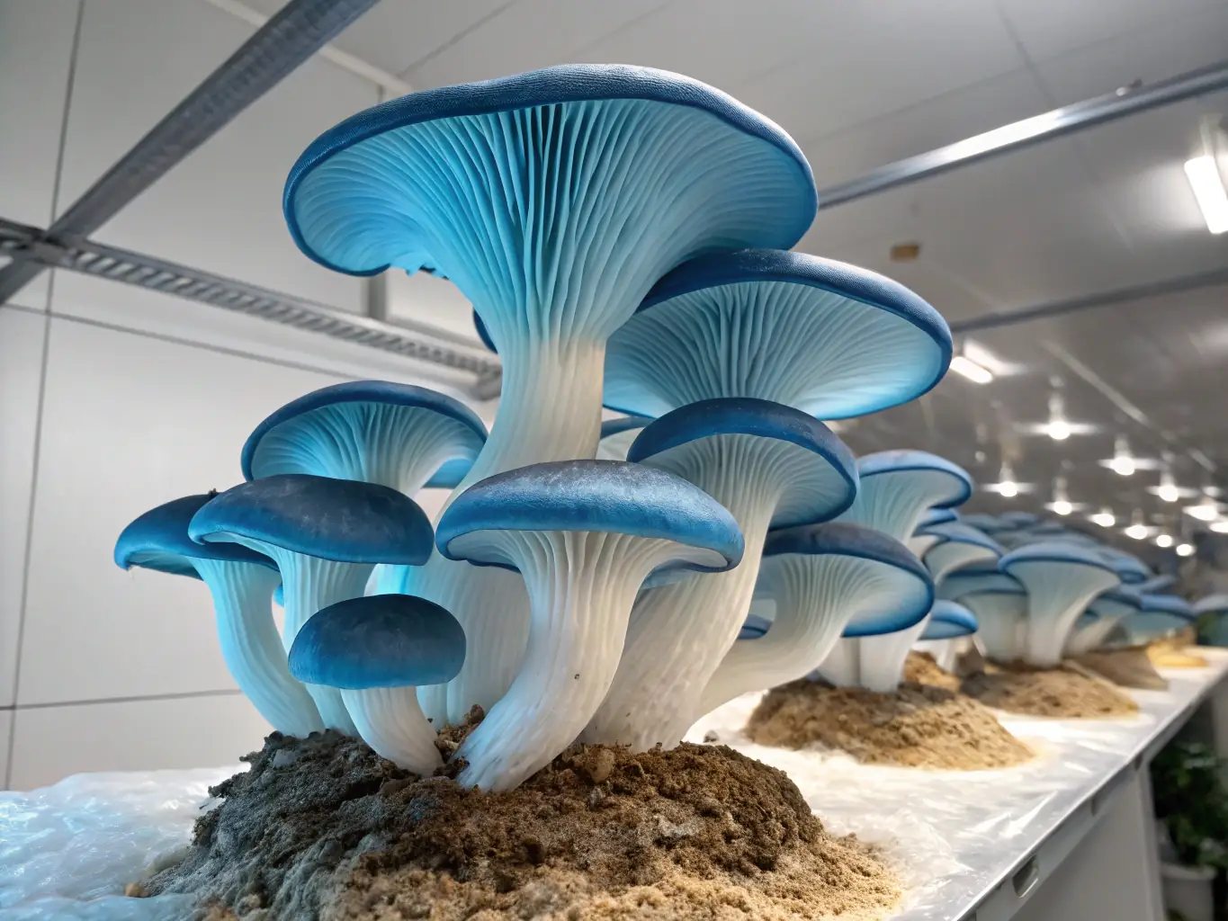 A dynamic shot of Cordyceps mushrooms, highlighting their unique shape and texture, with a subtle overlay of the Power Stamina logo to connect the ingredient to the product.